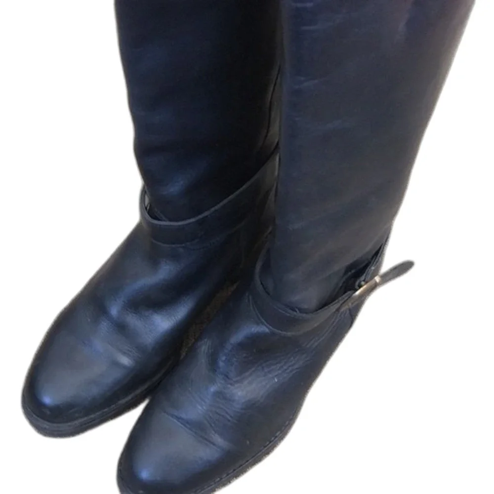 Le Canadienne tall black leather boots